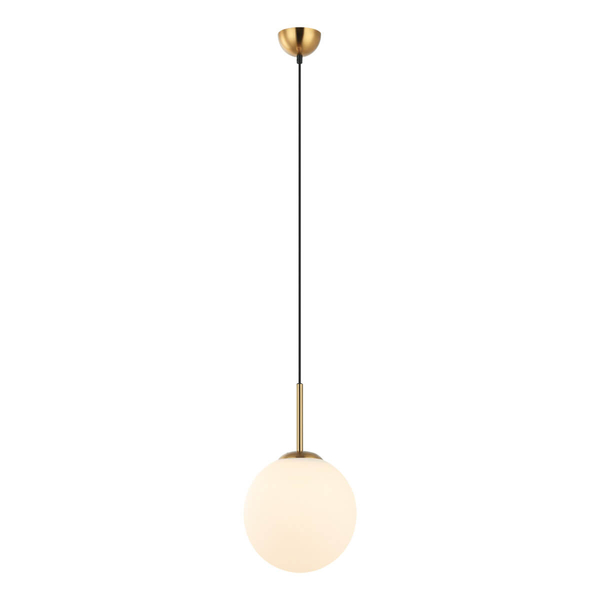 Wisząca lampa kulista Deore PND-5578-1M-BRO szklana kula ball brąz antyczny