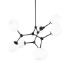 Nowoczesna wisząca lampa Ferral PND-75075-8-BK-WG do jadalni czarna biała
