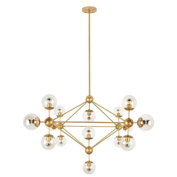 Lampa wisząca Astrifero MSE010100180 bursztynowa złotazłota