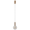 Wisząca lampa kula Strela PND-34378-1S-HBR LED 5W 3000K złoty bursztynowy