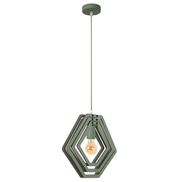 Geometryczna lampa wisząca Mauro 77489/01/33 MDF zielona