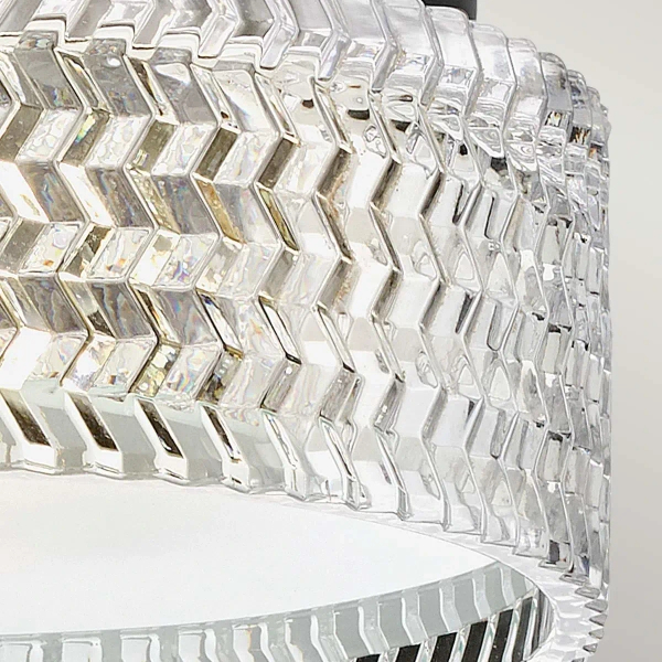 Glamour sufitowa lampa Elle HK-ELLE-F-S-BK kryształowa czarna