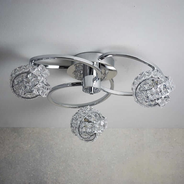 Kryształowa lampa sufitowa Talia 76285 Endon transparentna chrom