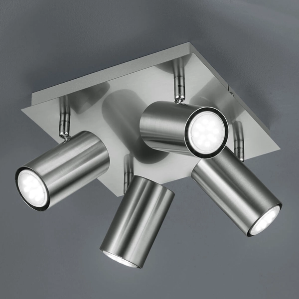 Nasufitowa lampa z regulacją VANTOS DL407802430 Trio do jadalni srebrna