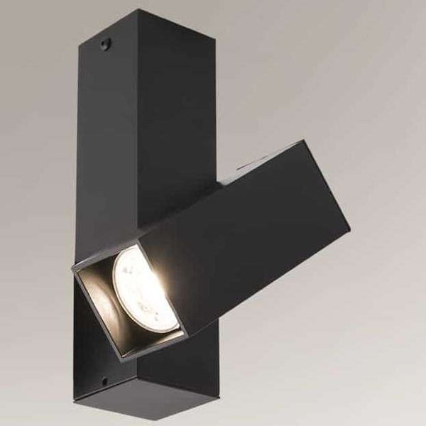 Industrialna LAMPA sufitowa MITSUMA 8000 Shilo prostokątna OPRAWA metalowy spot regulowany czarny