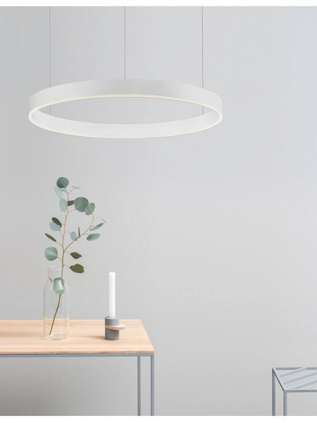 Loftowa lampa wisząca Jaca pierścień LED 40W 3000K biały