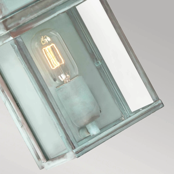 Lampion naścienny VICTORIA-VERDI Elstead zewnętrzny do ogrodu zielony