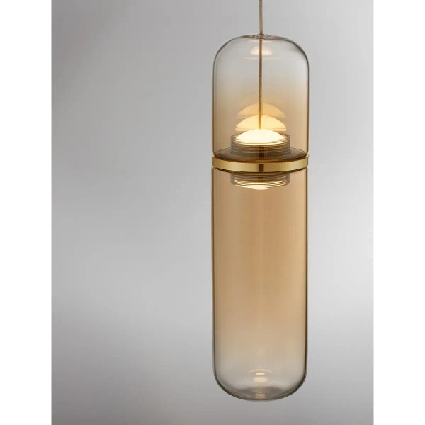 Zwisająca lampka tubka REBALVO LE45198 LED 7W 3000K złota