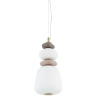 Salonowa lampa wisząca CERAMIC 11702 LED 12W 3000K szara biała