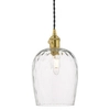 Szklana lampa wisząca vintage mosiądz Hadano OUTLET