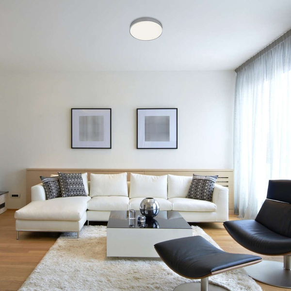 Nowoczesna LAMPA sufitowa TESIA 3315 Rabalux okrągły plafon LED 36W 4000K do salonu srebrny