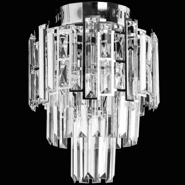 Pałacowa LAMPA sufitowa E1813/3+3 CR kryształowa OPRAWA crystal glamour chrom