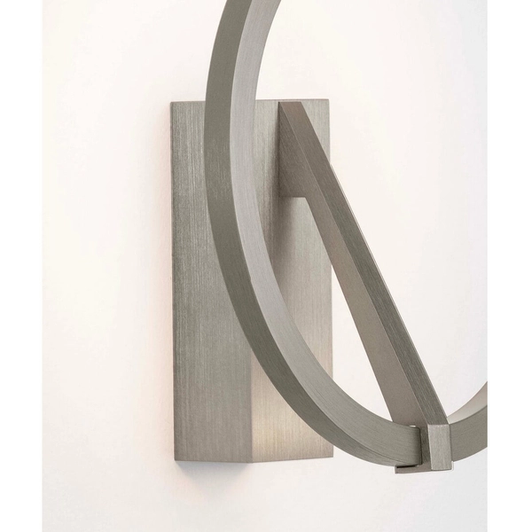 Metalowa lampa ścienna ring ZUDANEZ LE44768 LED 10W 2700-4000K szara