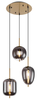 Lampa wisząca Blacky 15345-3MM kaskada mosiądz przydymiona