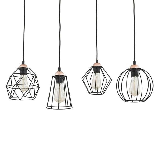 Wielopunktowa lampa wisząca loft Cubus 1646 TK Lighting czarna