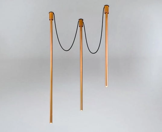 LAMPA sufitowa ALHA Y 9332 Shilo metalowa OPRAWA downlight sople tuby miedź