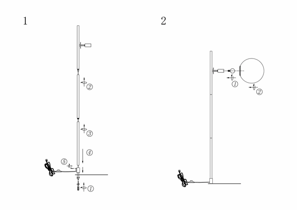 Stojąca lampa pokojowa Dione podłogowa przydymiona złota