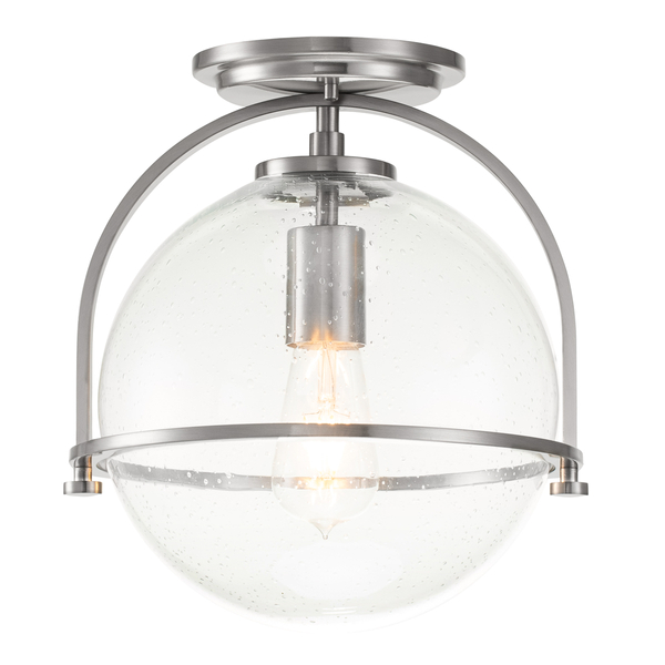 Kulista lampa sufitowa QN-SOMERSET-F-C-BN szklana nikiel