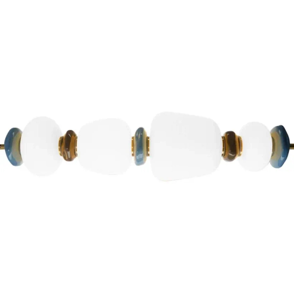 Ceramiczna wisząca lampa Evans PND-94981-4A-GD LED 22W 3000K biała złota