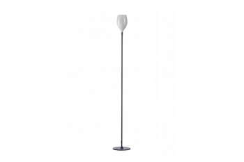 Stojąca lampa sypialniana Izza podłogowa biały połysk czarna
