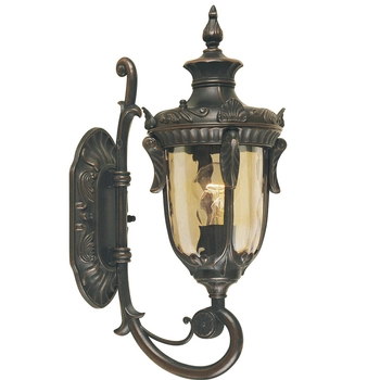 Ścienna LAMPA ogrodowa Philadelphia PH1-S-OB Elstead zewnętrzna OPRAWA elewacyjna latarenka klasyczna outdoor IP44 brąz bursztynowa