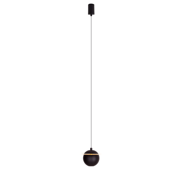 Kulista lampa wisząca Cometshine ball LED 8W 3000K czarna złota