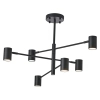 Metalowa lampa sufitowa Noe PLC0102-BK Yaskr do salonu tuby czarna