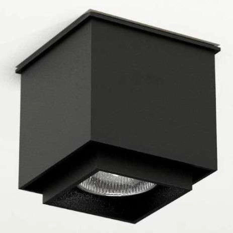 Downlight LAMPA plafon KAZO 1107 Shilo natynkowa OPRAWA reflektorowa do łazienki kostka cube czarna