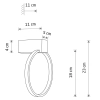 Pierścieniowa lampa ścienna CIRCOLO 11601 LED 9W 3000K ring biały