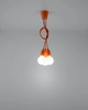 Wisząca LAMPA industrialna SL.0585 pająk OPRAWKA kable ZWIS przewody pomarańczowa