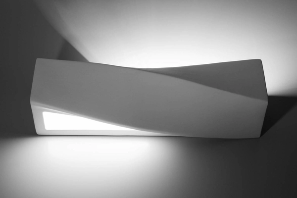 Kinkiet LAMPA ścienna SL.0003 ceramiczna OPRAWA przyścienna biała