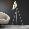 Podłogowa lampa na trójnogu L&-196563 Light& okrągła biała mosiądz