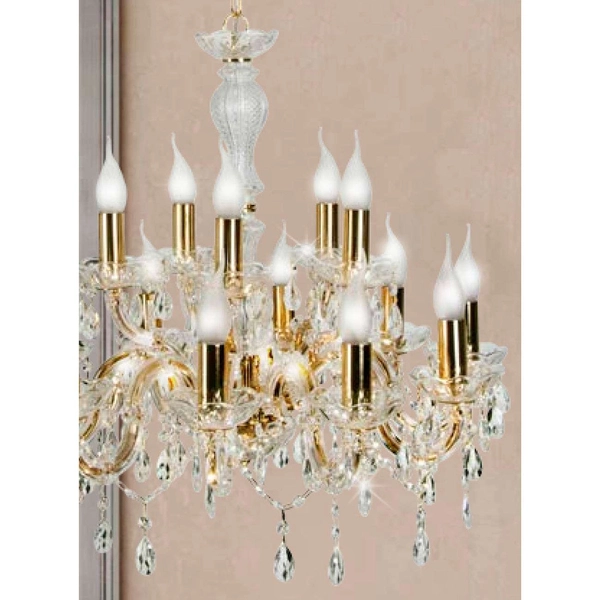 Żyrandol świecznikowy MARIA TERESA 30-95810 klasyczny kandelabr złoty