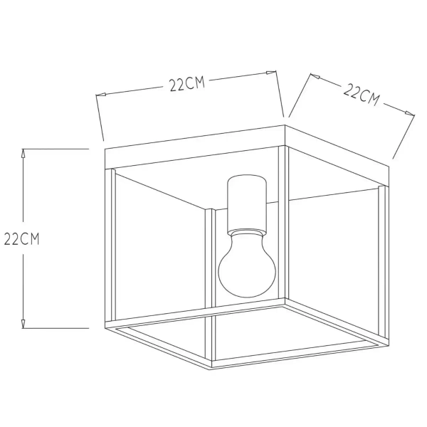 Salonowa lampa sufitowa RUBEN 00124/01/30 Lucide loft czarny złoty