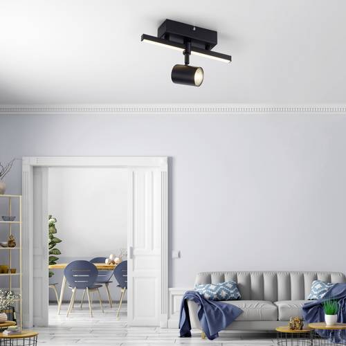 Kierunkowa lampa sufitowa Barik czarny reflektorek do holu