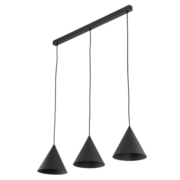 Potrójna lampa wisząca CONO 10068 trójkątna czarny