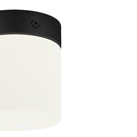 Łazienkowa lampa sufitowa Cayo 8055 szklana tuba biała czarna