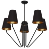 Abażurowa lampa wisząca VICTORIA BLACK MLP4913 tkaninowa czarna