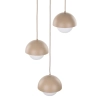 Minimalistyczna zwisająca lampa Bono Sabia 10720 mleczne kule beżowy