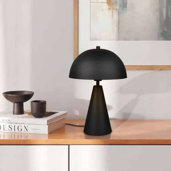 Stolikowa lampa ALFIE 565000132 czarna metalowa z włącznikiem 43cm