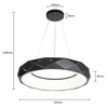 Wisząca LAMPA geometryczna REUS LP-8069/1P LED BK Light Prestige metalowa OPRAWA okrągła LED 36W 4000K pierścień zwis czarny