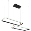 Geometryczna LAMPA wisząca COCO 67301H1 Globo prostokątna zwis LED 55W 2700K - 6000K do salonu złoty