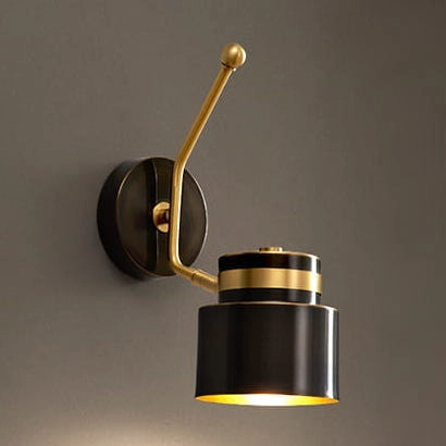 Loftowa LAMPA ścienna CGVIEN1 COPEL metalowa OPRAWA kinkiet czarny mosiądz