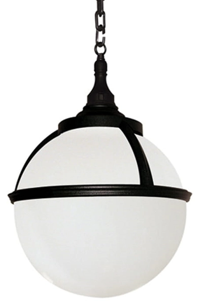 Lampa wisząca GLENBEIGH-CHAIN Elstead ball kula do ogrodu czarna biała
