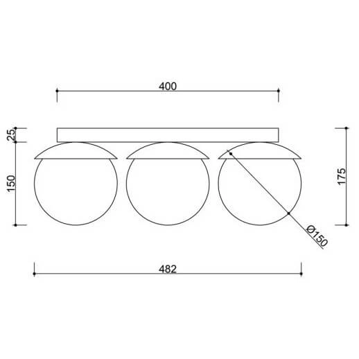 Sufitowa lampa okrągła Kuul KLB310S0 kulista szklana IP44 biała