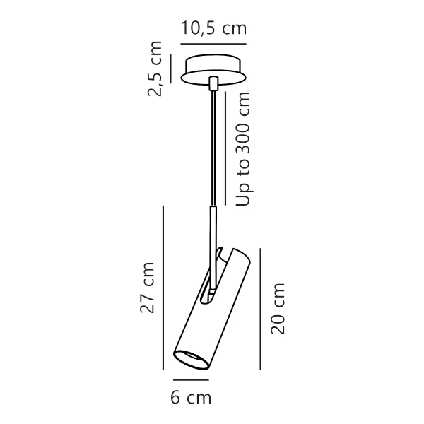 Pojedyncza zwisająca lampa Mib 71679901 DFTP industrialna biała