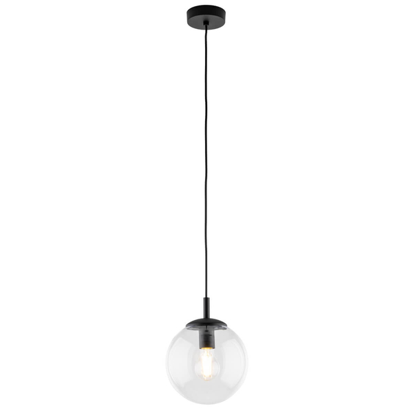 Wisząca lampa do kuchni Esme 3267 bańka czarna przezroczysta