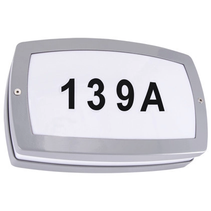 Ścienna LAMPA ogrodowa SOLINA 03686 Ideus elewacyjna OPRAWA outdoor LED 8W 4000K z numerem domu IP54 szara