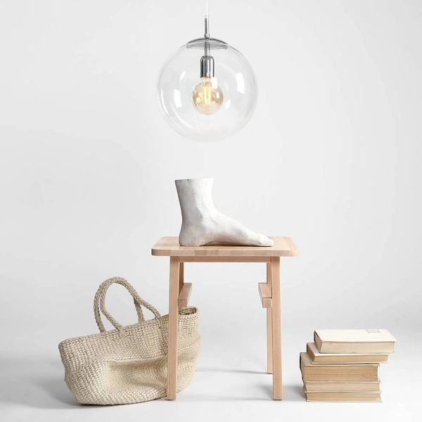 Wisząca lampa skandynawska GLOBE 562G2 szklana kula ball przezroczysta