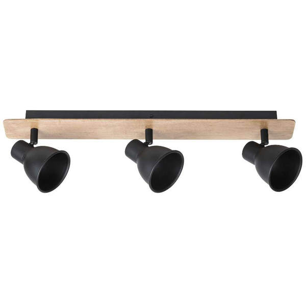 Plafon LAMPA sufitowa MAC 5904 Rabalux metalowa OPRAWA regulowane reflektorki skandynawskie drewno czarne